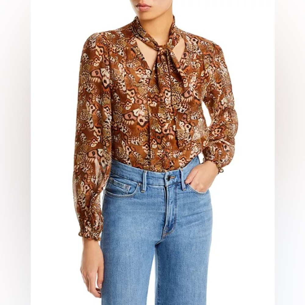 NWOT PAIGE Marcela Butterfly Silk Blouse